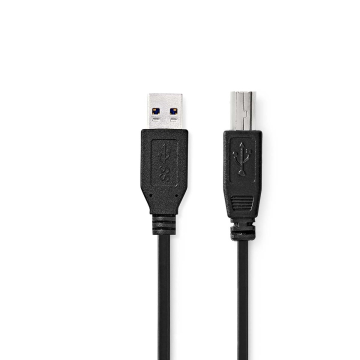 Nedis USB Cable | USB 3.2 Gen 1 | USB-A Male | USB-B Male | 5 Gbps | Nickel Plated | 2.00 m | Round | PVC | Black | Label in the group COMPUTERS & PERIPHERALS / Computer cables / USB / USB-A / Cables at TP E-commerce Nordic AB (C66184)