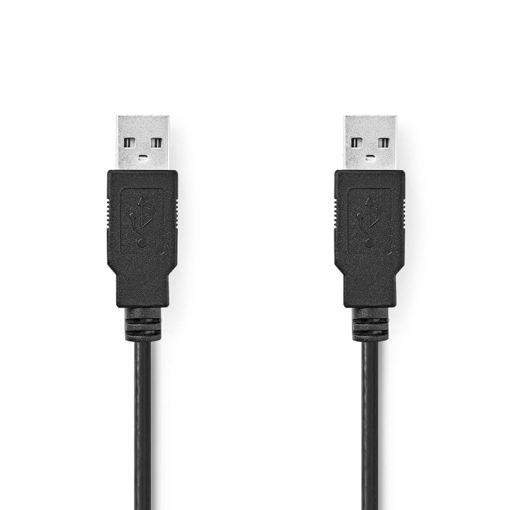 Nedis USB Cable | USB 2.0 | USB-A Male | USB-A Male | 480 Mbps | Nickel Plated | 2.00 m | Round | PVC | Black | Label in the group COMPUTERS & PERIPHERALS / Computer cables / USB / USB-A / Cables at TP E-commerce Nordic AB (C66186)