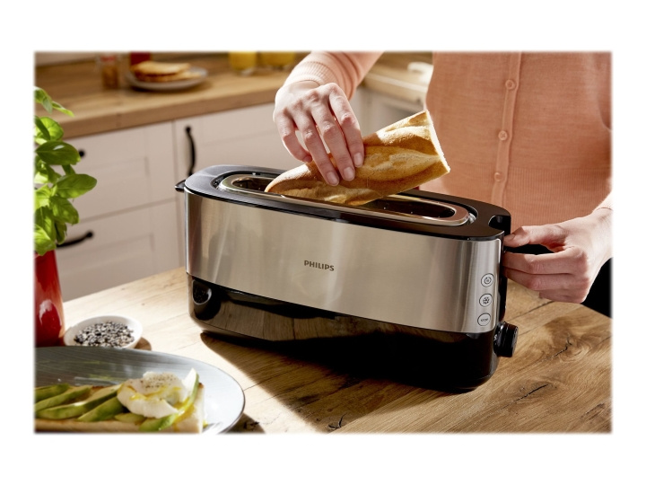 Philips Viva Collection HD2692 Toaster Black in the group HOME, HOUSEHOLD & GARDEN / Household appliances / Toasters & Bread grills / Toasters at TP E-commerce Nordic AB (C66374)