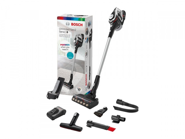 Bosch Unlimited Gen2 Series | 8 BSS82SIL1 Stick/handhållen dammsugare Silver in the group HOME, HOUSEHOLD & GARDEN / Cleaning products / Vacuum cleaners & Accessories / Hand held Vacuum cleaners at TP E-commerce Nordic AB (C66418)