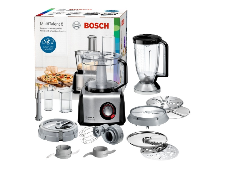 Bosch MultiTalent 8 MC812M865 Köksmaskin 3,9 liter Borstat rostfritt stål/svart in the group HOME, HOUSEHOLD & GARDEN / Household appliances / Food processor & Kitchen appliances / Food processors at TP E-commerce Nordic AB (C66446)