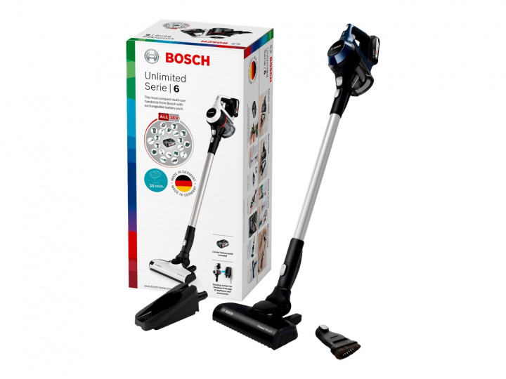 Bosch Unlimited Series | 6 BBS611PCK Stick- och handhållen dammsugare Moonlight Blue in the group HOME, HOUSEHOLD & GARDEN / Cleaning products / Vacuum cleaners & Accessories / Hand held Vacuum cleaners at TP E-commerce Nordic AB (C66587)