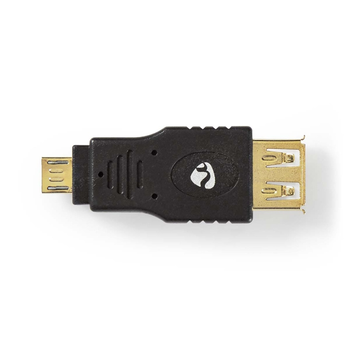 Nedis USB Adapter | USB 2.0 | USB Micro-B Male | USB-A Female | 480 Mbps | Gold Plated | PVC | Anthracite | Box in the group COMPUTERS & PERIPHERALS / Computer cables / USB / USB-A at TP E-commerce Nordic AB (C66634)