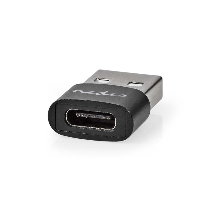 Nedis USB-A Adapter | USB 2.0 | USB-A Male | USB-C™ Female | 480 Mbps | Round | Nickel Plated | Black | Box in the group COMPUTERS & PERIPHERALS / Computer cables / USB / USB-A / Adapters at TP E-commerce Nordic AB (C66648)