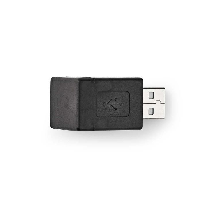 Nedis USB-A Adapter | USB 2.0 | USB-A Male | USB-A Female | 480 Mbps | Round | Nickel Plated | PVC | Black | Box in the group HOME ELECTRONICS / Storage media / Memory cards / Adapters at TP E-commerce Nordic AB (C66651)