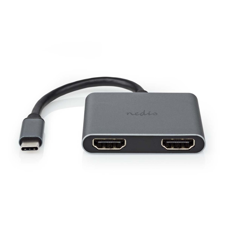 Nedis USB Adapter | USB 3.2 Gen 1 | USB-C™ Male | 2x HDMI™ | 0.10 m | Round | Nickel Plated | PVC | Black | Box in the group SMARTPHONE & TABLETS / Chargers & Cables / Adapters at TP E-commerce Nordic AB (C66655)