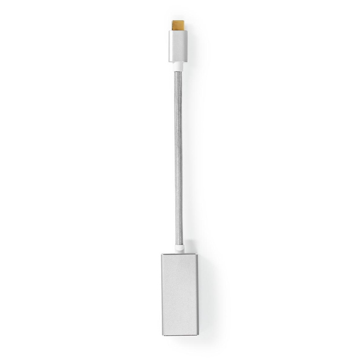 Nedis USB Adapter | USB 3.2 Gen 1 | USB-C™ Male | DisplayPort Female | 0.20 m | Round | Gold Plated | Braided / Nylon | Silver | Cover Window Box in the group SMARTPHONE & TABLETS / Chargers & Cables / Adapters at TP E-commerce Nordic AB (C66675)
