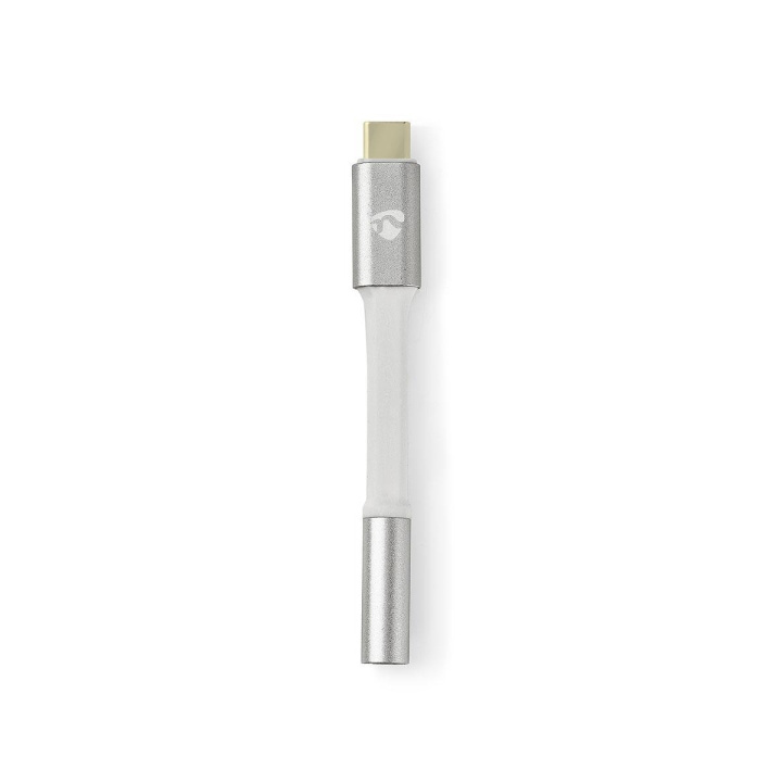 Nedis USB Adapter | USB 2.0 | USB-C™ Male | 3.5 mm Female | 0.08 m | Round | Gold Plated | Braided / Nylon | Silver / White | Cover Window Box in the group COMPUTERS & PERIPHERALS / Computer cables / USB / USB-C at TP E-commerce Nordic AB (C66679)