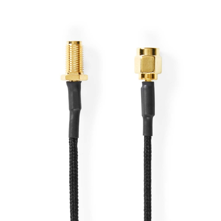 Nedis SMA Cable | SMA Female | SMA Male | Gold Plated | 50 Ohm | Single Shielded | 0.50 m | Round | Braided | Black | Box in the group HOME ELECTRONICS / Cables & Adapters / Antenna cables & Accessories / Antenna cables at TP E-commerce Nordic AB (C66682)