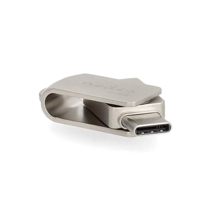 Nedis Flash Drive | 64 GB | USB-A / USB-C™ | Read speed: 90 MB/s | Write speed: 20 MB/s in the group HOME ELECTRONICS / Storage media / USB memory / Type C at TP E-commerce Nordic AB (C66707)