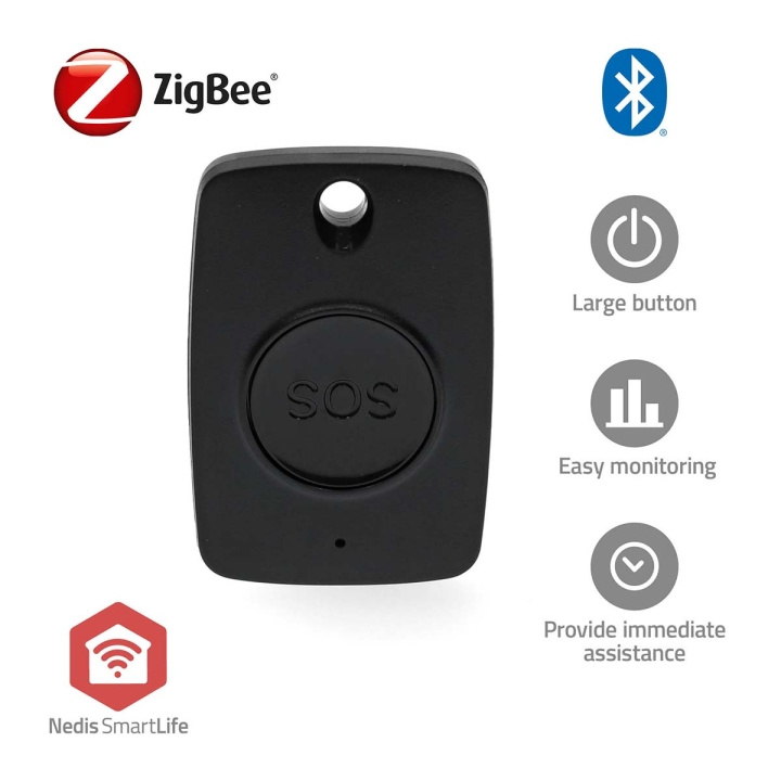 Nedis Smart Panic Button | Zigbee 3.0 | Battery type: CR2450 | Black in the group Sport, leisure & Hobby / Fun stuff / Smart home at TP E-commerce Nordic AB (C66709)