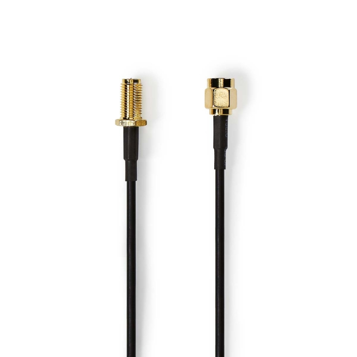 Nedis SMA Cable | RP SMA Male | RP SMA Female | Gold Plated | 50 Ohm | Single Shielded | 5.00 m | Round | PVC | Black | Label in the group HOME ELECTRONICS / Cables & Adapters / Antenna cables & Accessories / Antenna cables at TP E-commerce Nordic AB (C66733)