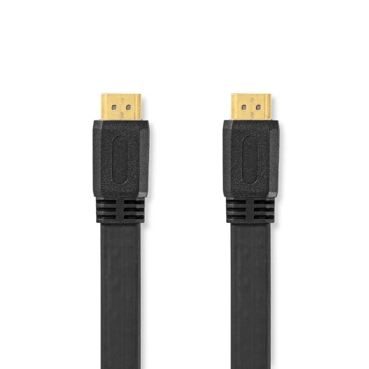 Nedis High Speed HDMI™ Cable with Ethernet | HDMI™ Connector | HDMI™ Connector | 4K@30Hz | 10.2 Gbps | 2.00 m | Flat | PVC | Black | Label in the group HOME ELECTRONICS / Cables & Adapters / HDMI / Cables at TP E-commerce Nordic AB (C66740)