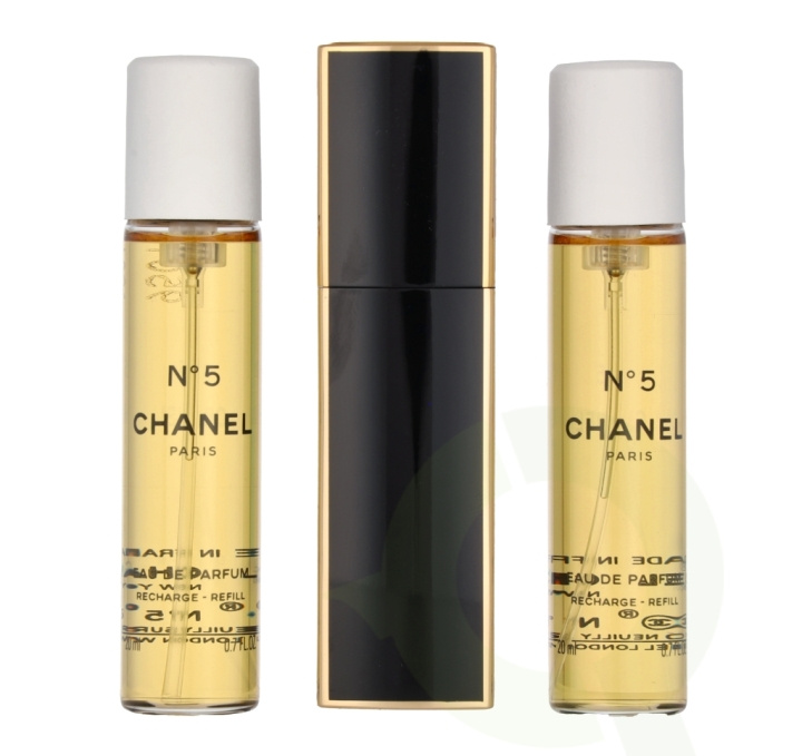 Chanel No 5 Giftset 60 ml 2x Edp Spray Refill 20Ml/1x Edp Spray 20Ml - Twist and Spray in the group BEAUTY & HEALTH / Gift sets / Gift sets for her at TP E-commerce Nordic AB (C66745)