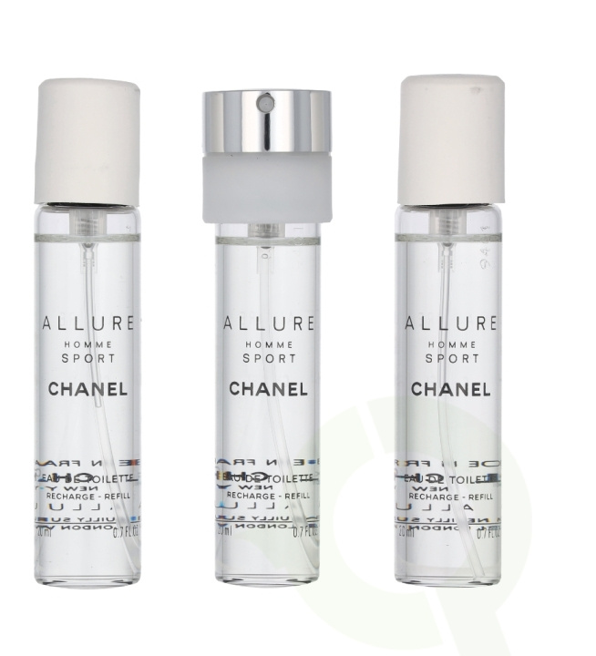 Chanel Allure Homme Sport Giftset 60 ml 3x Edt Travel Spray Refill 20Ml - Twist and Spray in the group BEAUTY & HEALTH / Gift sets / Gift sets for him at TP E-commerce Nordic AB (C66747)