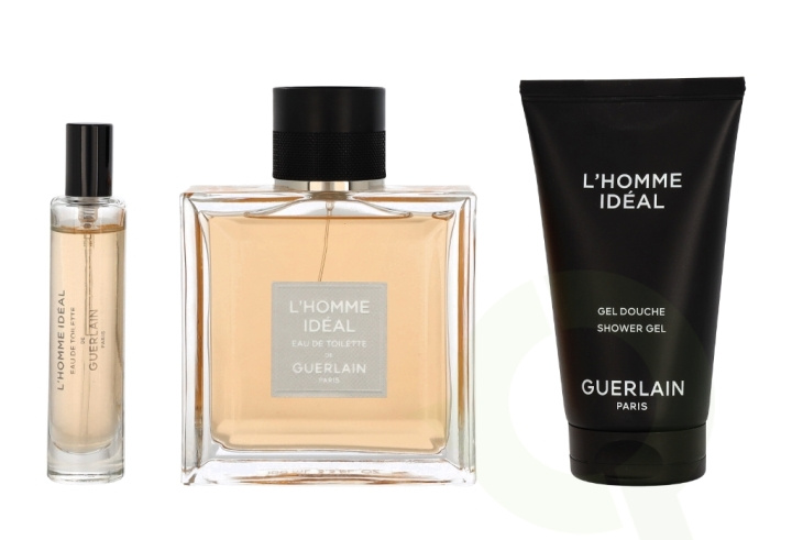 Guerlain L\'Homme Ideal Giftset 185 ml Edt Spray 100ml/Showergel 75ml/Edt Spray 10ml in the group BEAUTY & HEALTH / Gift sets / Gift sets for him at TP E-commerce Nordic AB (C66929)