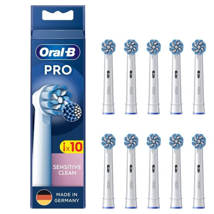 Oral B Pro Sensitive Clean Borsthuvuden Vit, 10 st. extra tandborsthuvuden in the group BEAUTY & HEALTH / Oral care / Accessories for electric toothbrushes at TP E-commerce Nordic AB (C66963)