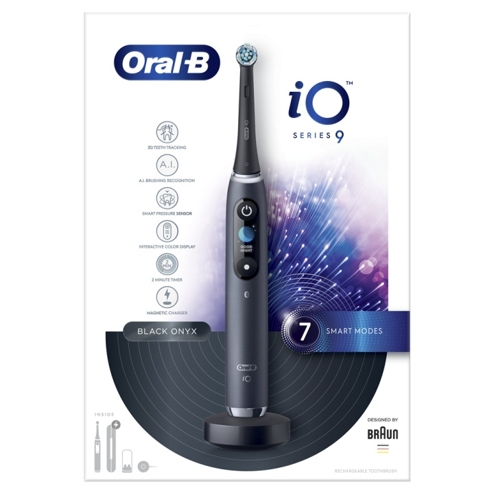 Oral B iO Series 9 Black elektrisk tandborste in the group BEAUTY & HEALTH / Oral care / Electric toothbrushes at TP E-commerce Nordic AB (C66967)