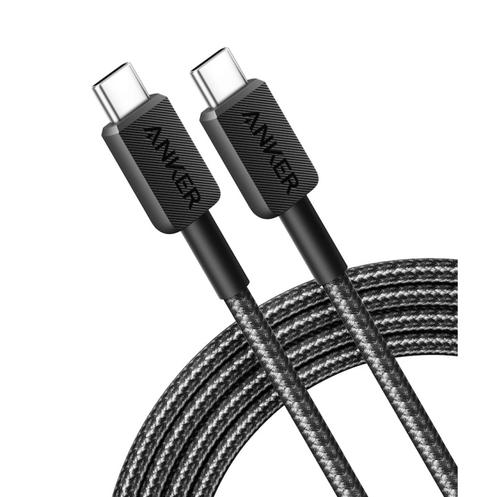 Anker 322 USB-C till USB-C-kabel (1,8 m, flätad) 140 W in the group COMPUTERS & PERIPHERALS / Computer cables / USB / USB-C at TP E-commerce Nordic AB (C67022)