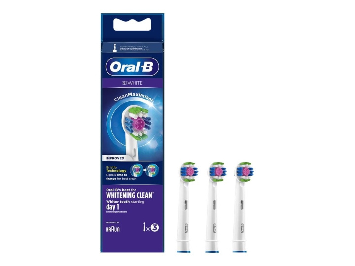 Oral B White Extra Toothbrush Head 3D White CleanMaximiser in the group BEAUTY & HEALTH / Oral care / Accessories for electric toothbrushes at TP E-commerce Nordic AB (C67039)