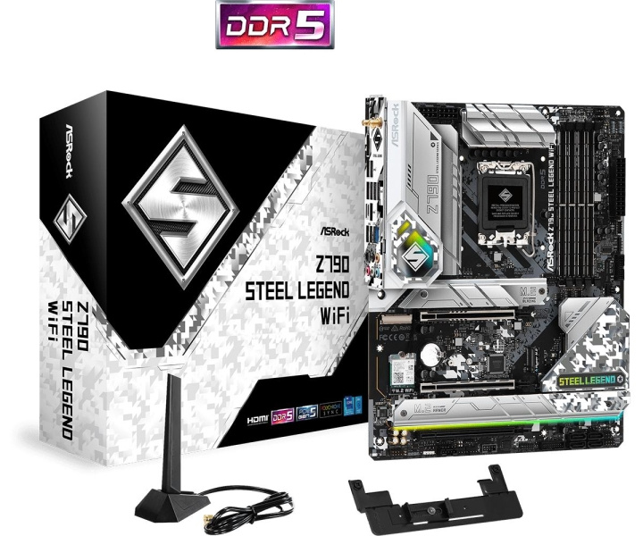 ASRock Z790 Steel Legend Wifi - DDR5 in the group COMPUTERS & PERIPHERALS / Computer components / Motherboard at TP E-commerce Nordic AB (C67051)