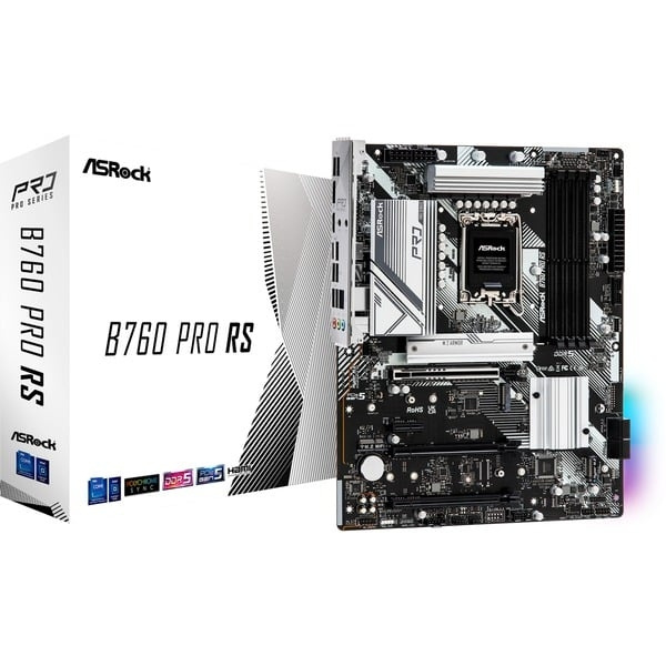 ASRock B760 PRO RS ATX LGA1700 Intel B760 in the group COMPUTERS & PERIPHERALS / Computer components / Motherboard at TP E-commerce Nordic AB (C67071)