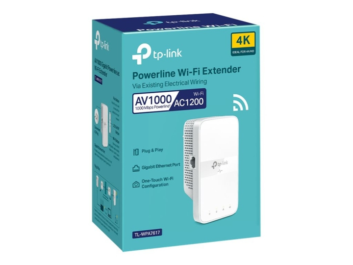 TP-Link TL-WPA7617 V1 Powerline adapter Can be connected to wall socket in the group COMPUTERS & PERIPHERALS / Network / Homeplug/Powerline at TP E-commerce Nordic AB (C67120)