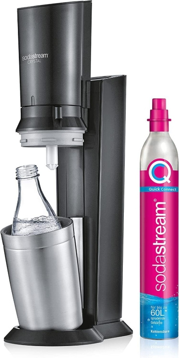 SodaStream Crystal 3.0 Sodamaskin Svart inkl. glasflaska in the group HOME, HOUSEHOLD & GARDEN / Household appliances / Water & Juice / Carbonation machines at TP E-commerce Nordic AB (C67160)