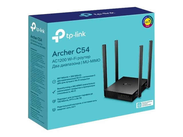 TP-Link Archer C54 Wireless router Desktop in the group COMPUTERS & PERIPHERALS / Network / Routrar at TP E-commerce Nordic AB (C67211)