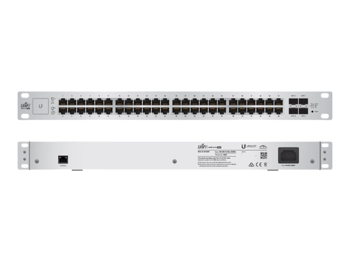 Ubiquiti UniFi Switch US-48-500W Switch 48-port Gigabit PoE+ in the group COMPUTERS & PERIPHERALS / Network / Switches at TP E-commerce Nordic AB (C67437)