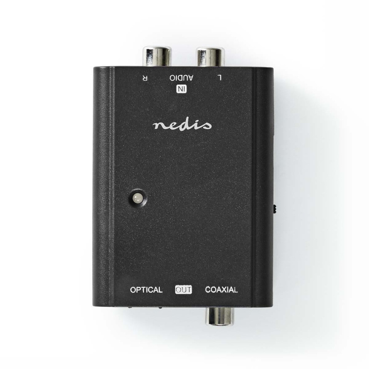 Nedis Digital Audio Converter | 1-way | Connection input: 2x RCA Male | Connection output: 1x S/PDIF (RCA) Female / 1x TosLink Female | ARC | Manual | Black in the group HOME ELECTRONICS / Cables & Adapters / Audio analog / Adapters at TP E-commerce Nordic AB (C67486)