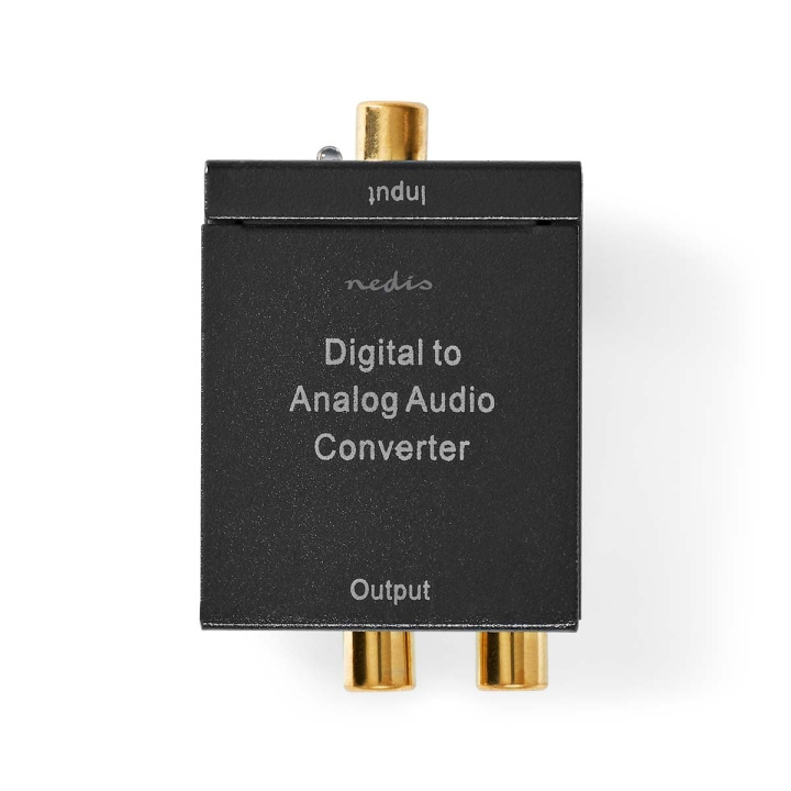 Nedis Digital Audio Converter | 1-way | Connection input: 1x Digital RCA / 1x TosLink | Connection output: 1x (2x RCA) / 1x 3.5 mm | Automatic | Integrated amplifier | Black in the group HOME ELECTRONICS / Cables & Adapters / Audio analog / Adapters at TP E-commerce Nordic AB (C67487)