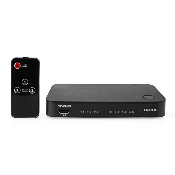 Nedis Digital Audio Converter | 2-way | Connection input: DC Power / 3x HDMI™ Input | Connection output: 1x 3.5 mm / 1x TosLink / 2x HDMI™ Output | Automatic / Push Button | Anthracite in the group HOME ELECTRONICS / Cables & Adapters / Audio Digital at TP E-commerce Nordic AB (C67491)