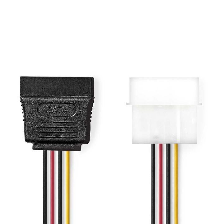 Nedis Internal Power cable | Molex Male | SATA 15-Pin Female | Gold Plated | 0.15 m | Round | PVC | Multi Colour | Box in the group COMPUTERS & PERIPHERALS / Computer cables / Internal / SATA at TP E-commerce Nordic AB (C67506)