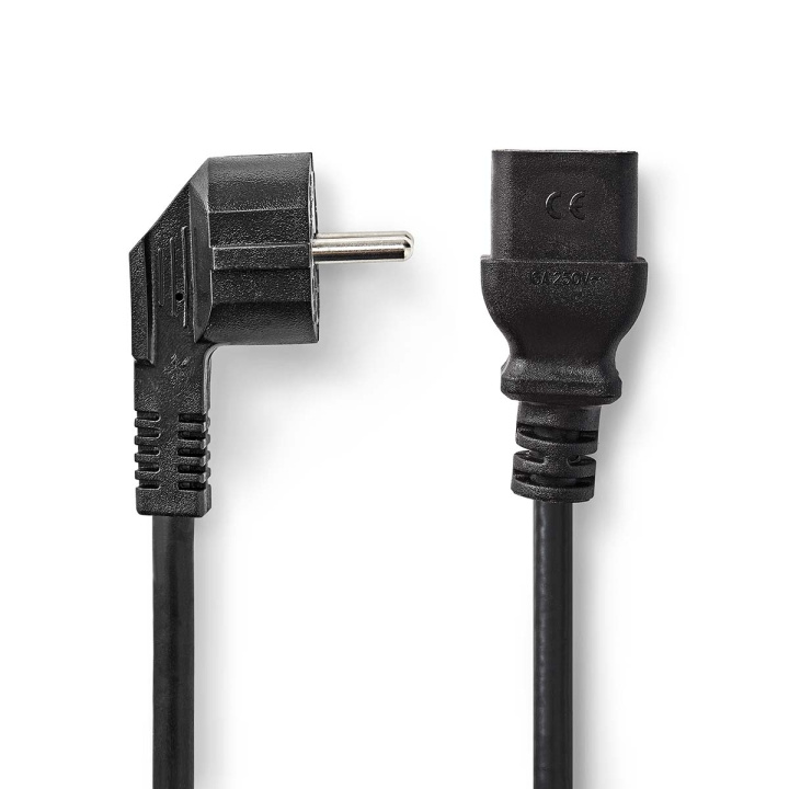 Nedis Power Cable | Plug with earth contact male | IEC-320-C19 | Angled | Straight | Nickel Plated | 2.00 m | Round | PVC | Black | Box in the group COMPUTERS & PERIPHERALS / Computer cables / Internal / Power cables & Adapters at TP E-commerce Nordic AB (C67518)