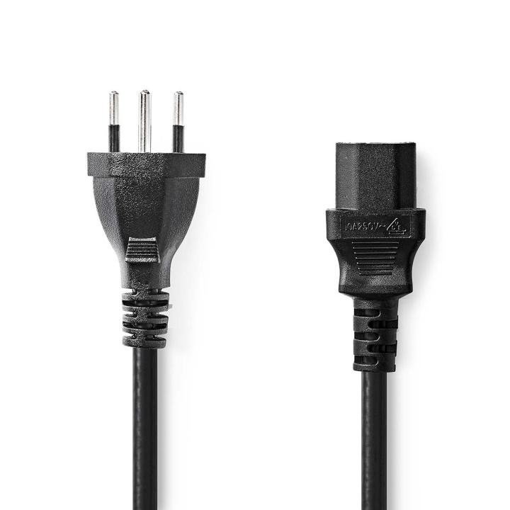 Nedis Power Cable | CH Type 12 | IEC-320-C13 | Straight | Straight | Nickel Plated | 2.00 m | Round | PVC | Black | Label in the group COMPUTERS & PERIPHERALS / Computer cables / Internal / Power cables & Adapters at TP E-commerce Nordic AB (C67558)