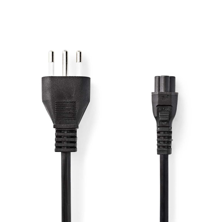 Nedis Power Cable | Italy Male | IEC-320-C5 | Straight | Straight | Nickel Plated | 2.00 m | Round | PVC | Black | Label in the group COMPUTERS & PERIPHERALS / Computer cables / Device kable at TP E-commerce Nordic AB (C67559)