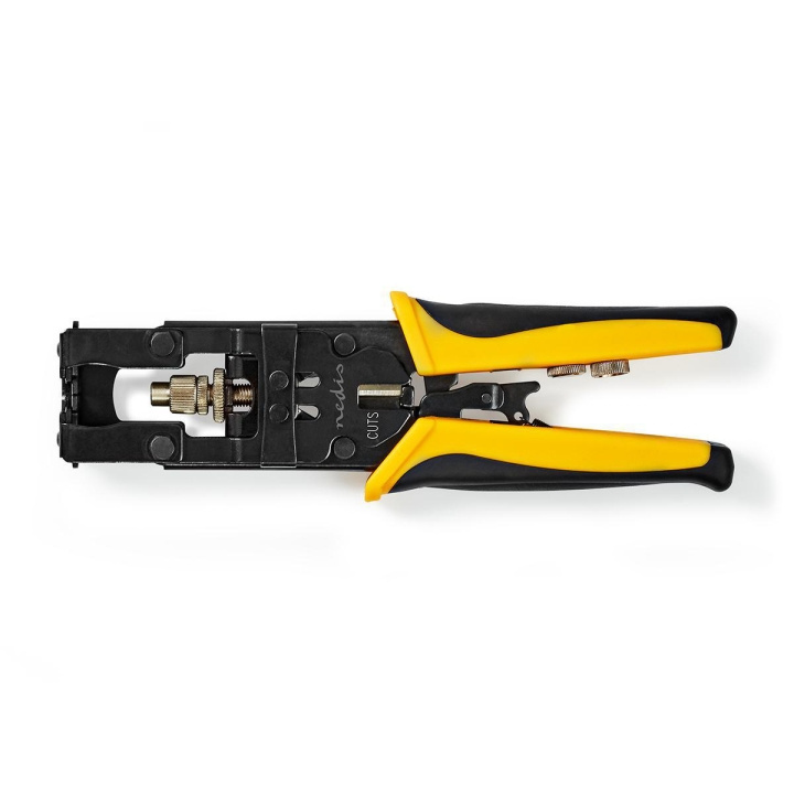 Nedis Antenna Cable Installation Tool | Crimp Plier Tool | Black / Yellow | ABS / Steel in the group HOME ELECTRONICS / Cables & Adapters / Antenna cables & Accessories / Accessories at TP E-commerce Nordic AB (C67572)