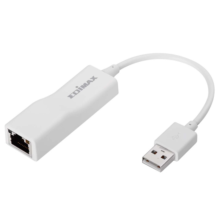 Edimax USB 2.0 Fast Ethernet Adapter 10/100 Mbit White in the group COMPUTERS & PERIPHERALS / Network / Network cards / USB at TP E-commerce Nordic AB (C67582)