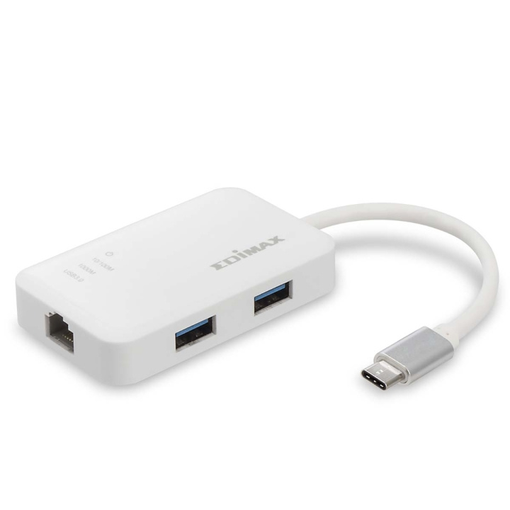 Edimax USB-C to 3-Port USB 3.0 Gigabit Ethernet Hub in the group COMPUTERS & PERIPHERALS / Computer accessories / USB-Hubs at TP E-commerce Nordic AB (C67585)