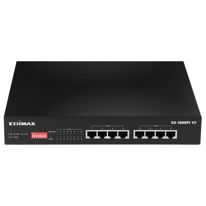 Edimax Long Range 8-Port Gigabit Ethernet PoE+ Switch with DIP Switch in the group COMPUTERS & PERIPHERALS / Network / Switches at TP E-commerce Nordic AB (C67601)