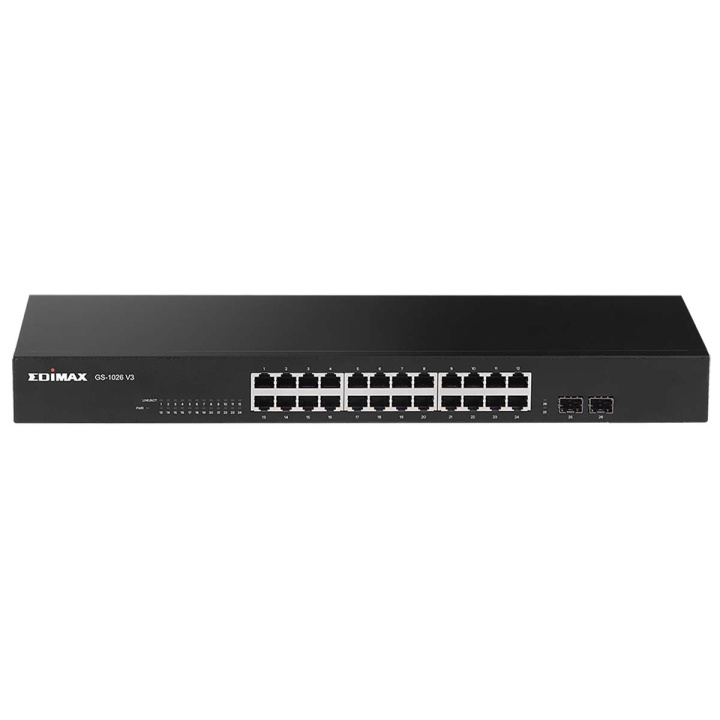 Edimax 26-Port Gigabit Switch with 2 SFP Ports in the group COMPUTERS & PERIPHERALS / Network / Switches / 10/100/1000Mbps at TP E-commerce Nordic AB (C67602)