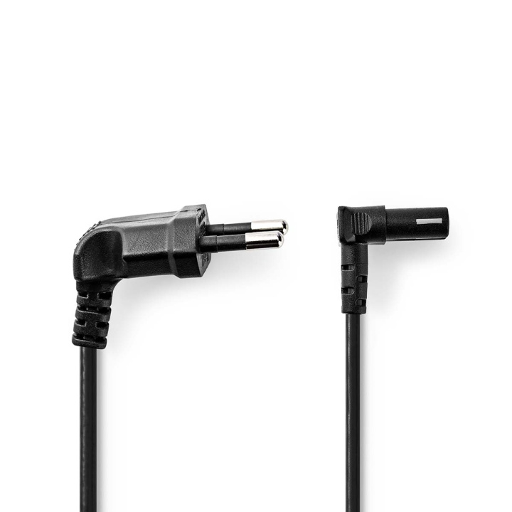 Nedis Power Cable | Euro Male | IEC-320-C1 | Angled | Angled 90° | Nickel Plated | 2.00 m | Flat | PVC | Black | Label in the group COMPUTERS & PERIPHERALS / Computer cables / Device kable at TP E-commerce Nordic AB (C67631)