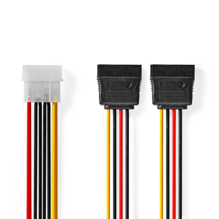 Nedis Internal Power cable | Molex Male | 2x SATA 15-Pin Female | Gold Plated | 0.15 m | Round | PVC | Multi Colour | Box in the group COMPUTERS & PERIPHERALS / Computer cables / Internal / SATA at TP E-commerce Nordic AB (C67635)