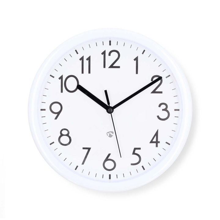 Nedis Wall Clock | Diameter: 220 mm | Plastic | White in the group HOME, HOUSEHOLD & GARDEN / Watches & Counters / Wall clocks at TP E-commerce Nordic AB (C67656)