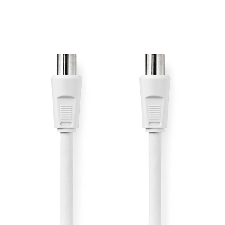 Nedis Coax Cable | IEC (Coax) Male | IEC (Coax) Female | Nickel Plated | 90 dB | 75 Ohm | Double Shielded | 10.0 m | Round | PVC | White | Label in the group HOME ELECTRONICS / Cables & Adapters / Antenna cables & Accessories / Antenna cables at TP E-commerce Nordic AB (C67677)