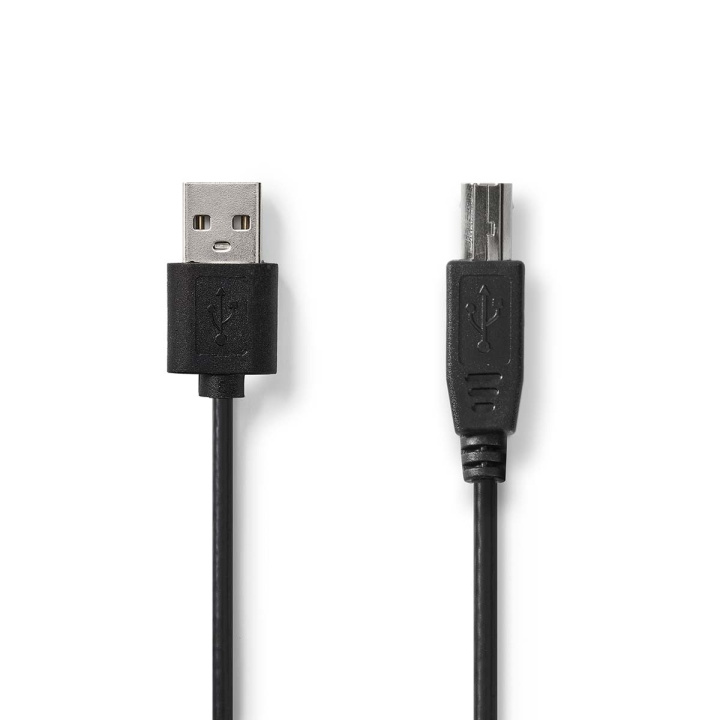 Nedis USB Cable | USB 2.0 | USB-A Male | USB-B Male | 480 Mbps | Nickel Plated | 2.00 m | Round | PVC | Black | Label in the group COMPUTERS & PERIPHERALS / Computer cables / USB / USB-A / Cables at TP E-commerce Nordic AB (C67679)