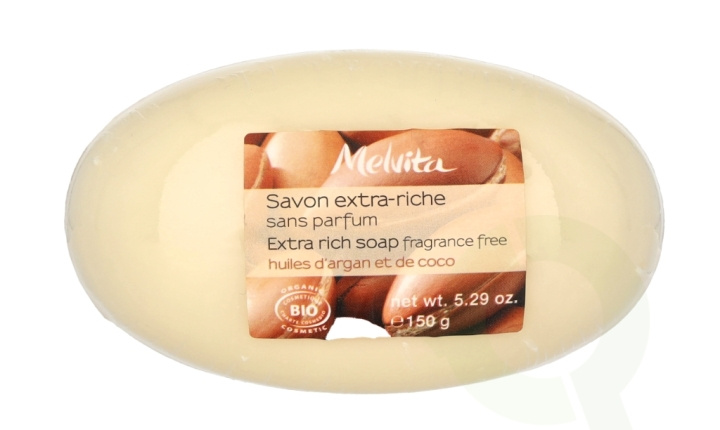 Melvita Extra Rich Soap 150 g With Argan Oil & Coconut in the group BEAUTY & HEALTH / Skin care / Body health / Scented soaps at TP E-commerce Nordic AB (C67786)