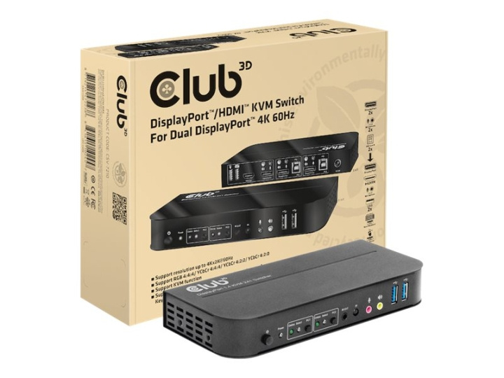 Club 3D CSV-7210 KVM / audio-switch Desktop in the group COMPUTERS & PERIPHERALS / Network / Switches at TP E-commerce Nordic AB (C67834)