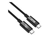 Club 3D USB4 Gen3x2 USB Type-C-kabel 1m Svart in the group COMPUTERS & PERIPHERALS / Computer cables / USB / USB-C at TP E-commerce Nordic AB (C67840)